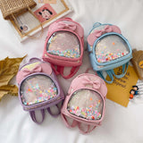 PU Children's Leather School Bags Kids Student Backpacks Toddler Kindergarten