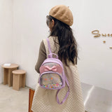 PU Children's Leather School Bags Kids Student Backpacks Toddler Kindergarten