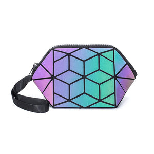Red Laser PU Cosmetic Bag Envelope Fan Gift Bag