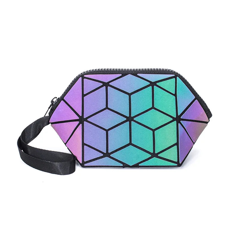 Red Laser PU Cosmetic Bag Envelope Fan Gift Bag