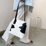 PU Cow Pattern Mini Shoulder Bag Women Underarm Tote Bags Ins Style Summer Haraj