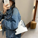 PU Cow Pattern Mini Shoulder Bag Women Underarm Tote Bags Ins Style Summer Haraj