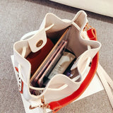 PU Drawstring Bag Women Crossbody Printed Buckets Large Capacity Style All-match