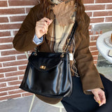 PU Women Shoulder Bag Large Capacity Crossbody Messenger Bags Soft Leather Tote
