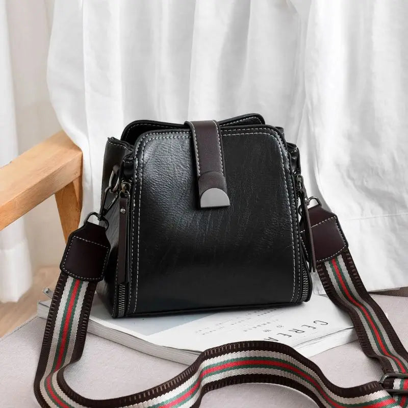 Retro Stitching Ladies Crossbody Shoulder Bag