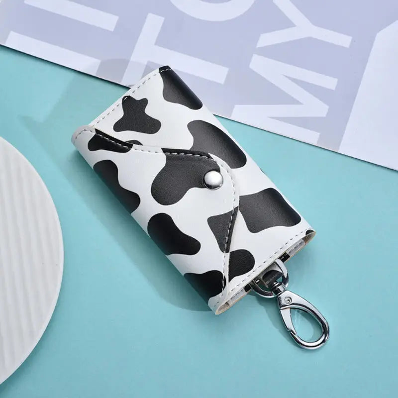 PU Keychain Wallets Cartoon Sweet Hasp Car Key Holders Organizer Mini Pouch