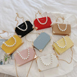 PU Knitting Box Tote Bag High-quality Leather Chain Shoulder Messenger Bag