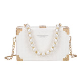 PU Knitting Box Tote Bag High-quality Leather Chain Shoulder Messenger Bag