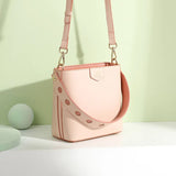 Soft-Faced Handbag Women's Zipper Crossbody Bag High-quality Solid Design