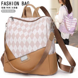 Waterproof PU Leather Backpack for Women Large Capacity Girls Shoulder School Ba