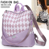 Waterproof PU Leather Backpack for Women Large Capacity Girls Shoulder School Ba