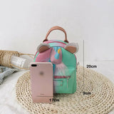Small PU Leather Backpack Women Casual Shoulder Bag Travel School Rucks