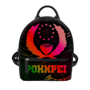 Gradient Polynesia Pattern Mini Backpack Pohnpei Tribal Print
