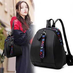 PU Leather Backpack Women Travel School Bag Large Capacity Zipper Rucksack