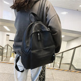 PU Leather Backpacks Women Texture Harajuku Ulzzang Stylish