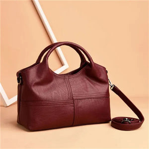 Stripe Style PU Leather Shoulder Bag for Women