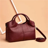 Stripe Style PU Leather Shoulder Bag for Women
