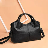 Stripe Style PU Leather Shoulder Bag for Women