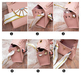 PU Leather Bow-Knot Shoulder Bag Messenger Purse Bag Women Single Strap