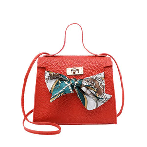 PU Leather Bow-Knot Shoulder Bag Messenger Purse Bag Women Single Strap