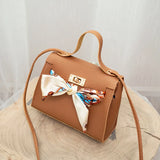 PU Leather Bow-Knot Shoulder Bag Messenger Purse Bag Women Single Strap Crossbod