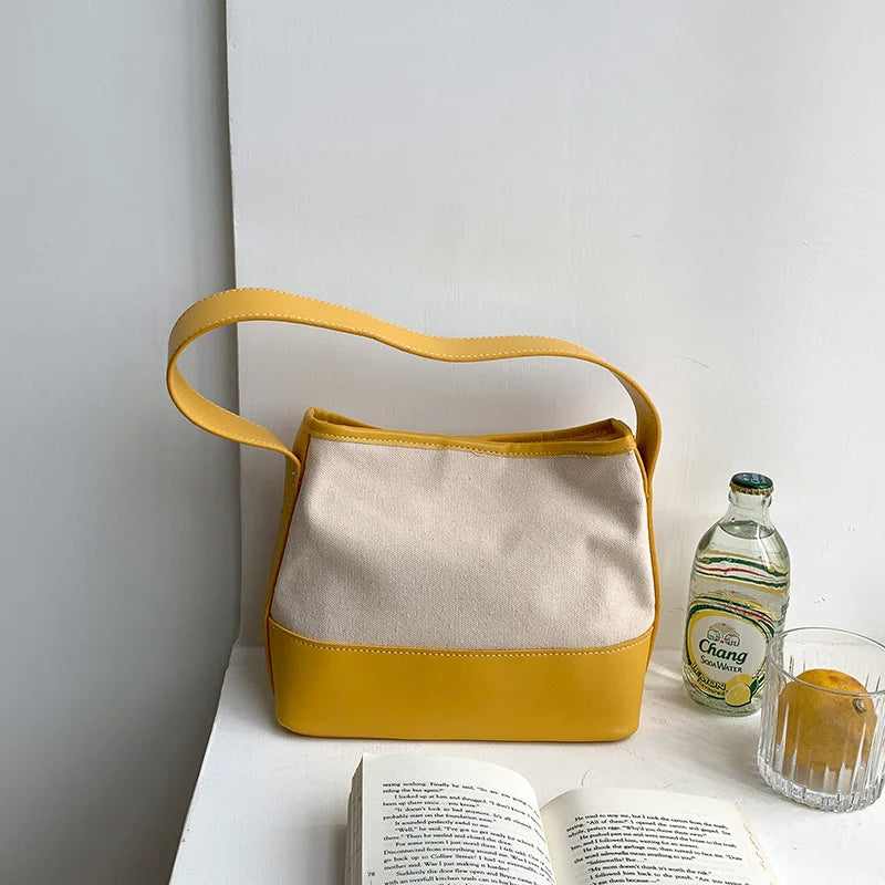 Vintage Patchwork Shoulder Bag for Women Large Capacity Handbag Purse Tote