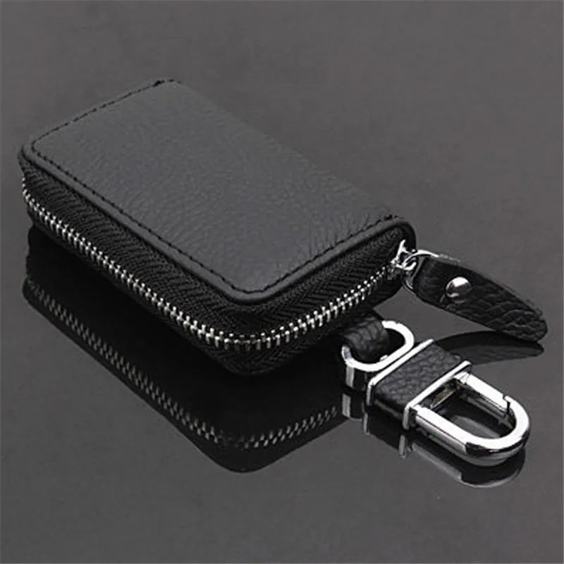 PU Leather Car Key Wallets Men Women Zipper Key Case Bag Pouch Purse
