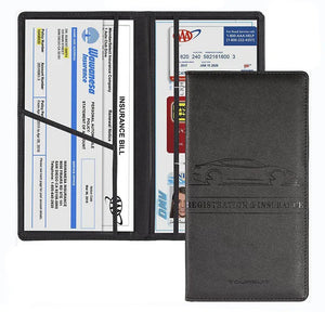 Car Registration Holder PU Leather Organizer for Vehicle Documents Cover