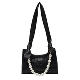 Crocodile Pattern Shoulder Bag for Women Casual Crossbody Handbag