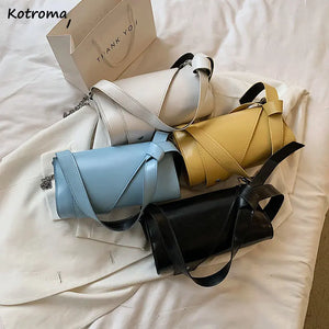 PU Leather Chain Shoulder Bags Women Solid Underarm Handbags OL Texture Retro Fl