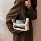 PU Leather Chain Shoulder Crossbody Square Bags for Women