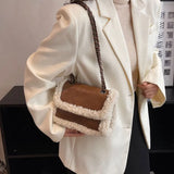 PU Leather Chain Shoulder Crossbody Square Bags for Women