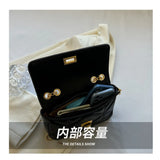 Vintage PU Leather Chain Shoulder Crossbody Bag for Women Small Handbag