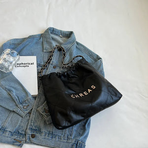 Vintage PU Leather Chain Shoulder Crossbody Tote Bags for Women