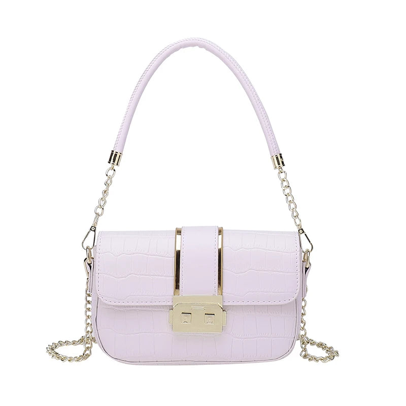 Classic Style Female Single Shoulder Passenger Bag with Wrist Strap
