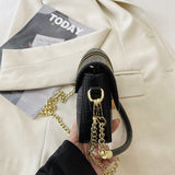 Classic Style Female Single Shoulder Passenger Bag with Wrist Strap