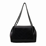 Classic PU Leather Female Shoulder Bag with Wrist Strap