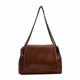 Classic PU Leather Female Shoulder Bag with Wrist Strap