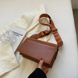 PU Leather Classic Style Women Handbag Adjustable Straps