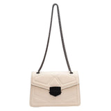 PU Leather Shoulder Bag Classic Style Multifunction Handbag