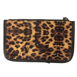 Leopard Hollow Famous PU Leather Clutch Handbag Purse Pouch