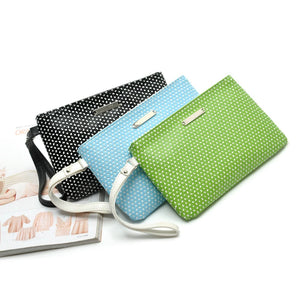 Leopard Hollow Famous PU Leather Clutch Handbag Purse Pouch