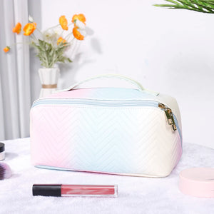 Colorful Wavy Pattern Gradient Pillow Cosmetic Bag