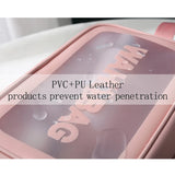 PU Leather Cosmetic Bag Travel Organizer with Zipper