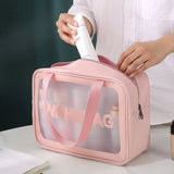 PU Leather Cosmetic Bag Travel Organizer with Zipper