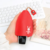 PU Leather Pull Out Car Key Case Keychain Unisex Key Bag