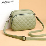 PU Leather Crossbody Bag Diamond Lattice Women Shoulder Handbag