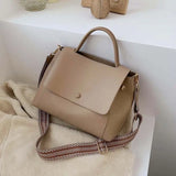 Women's PU Leather Crossbody Bag Solid Shoulder Messenger Chain Handbag