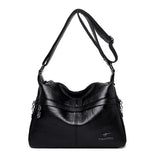 Retro PU Crossbody Bag Women Solid Color Handbag Shoulder Bag