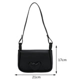 PU Leather Crossbody Bag Love Clasp Portable Soft for Weekend Vacation